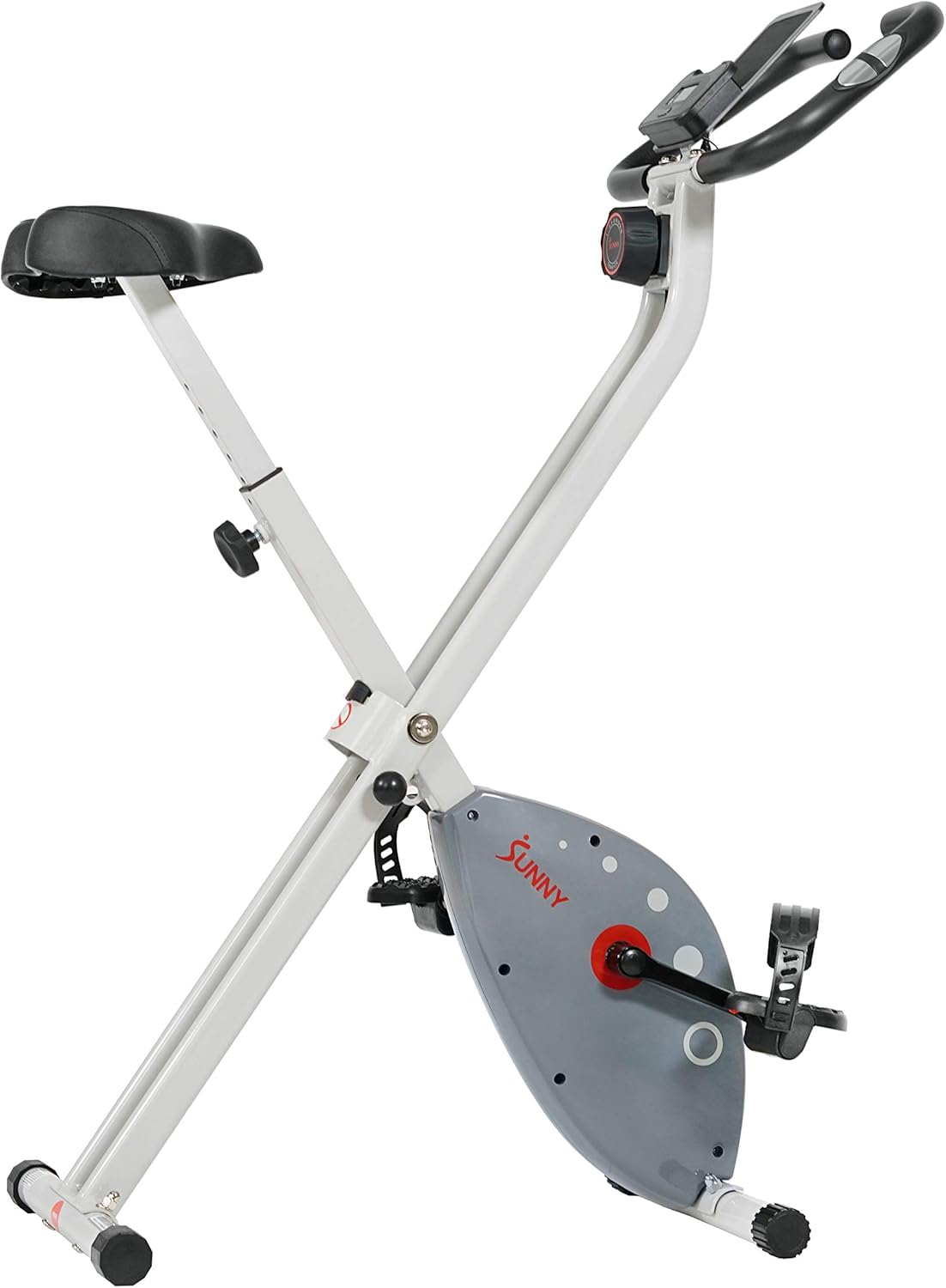 Sunny Health & Fitness Magnetic Foldable Exercise Bike - SF-B2989, grey