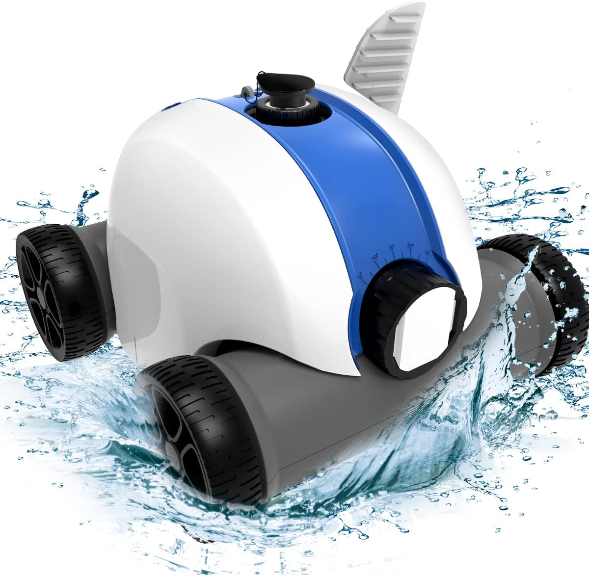 Cordless Robotic Pool Cleaner, Automatic Pool Robot Vacuum with 60-90 Mins Working Time, Rechargeable Battery, IPX8 Waterproof for Above/In-Ground Swimming Pools Up to 861 Sq Ft