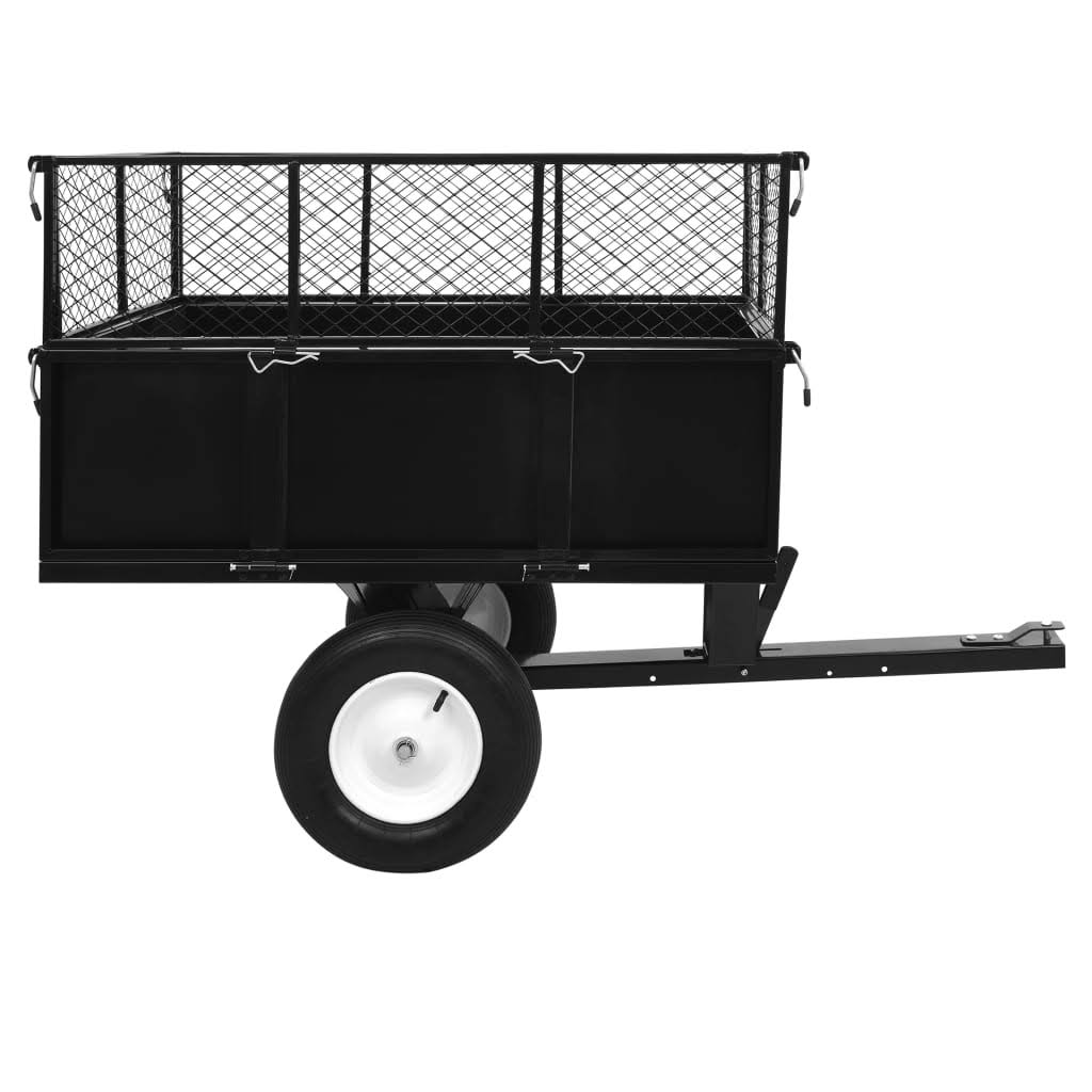 vidaXL Tipping Trailer for Lawn Tractor 661.4lbs Load 145813