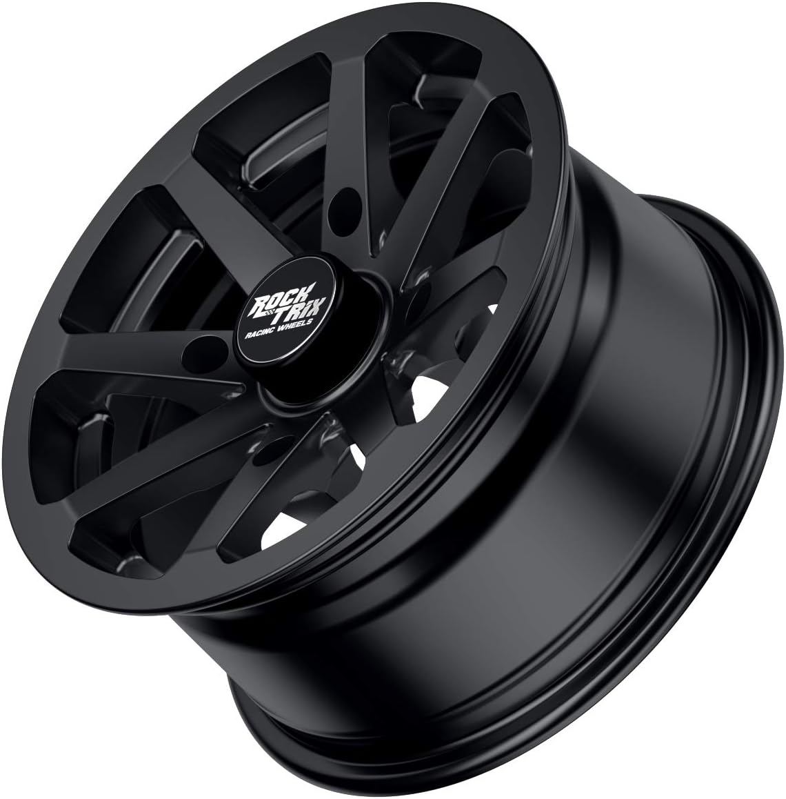 RockTrix RT102 14in ATV Wheel 4x110 Rim | 14x7 | 5+2 Offset | For ATV UTV with IRS (Independent Rear Suspension), Compatible with Honda Kawasaki Yamaha Suzuki 4/110-1pc Single