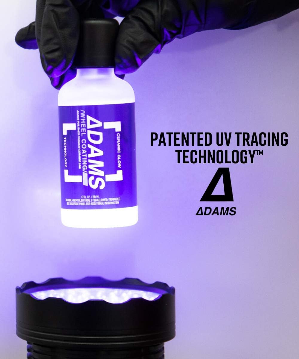Adam's UV Paint Ceramic Coating Complete Kit - 9H Ceramic Coating Kit W/UV Flashlight | 5+ Years of Protection | Apply After Car Wash Clay Bar Car Polisher | Car Detailing Kit Boat RV Motorcycle
