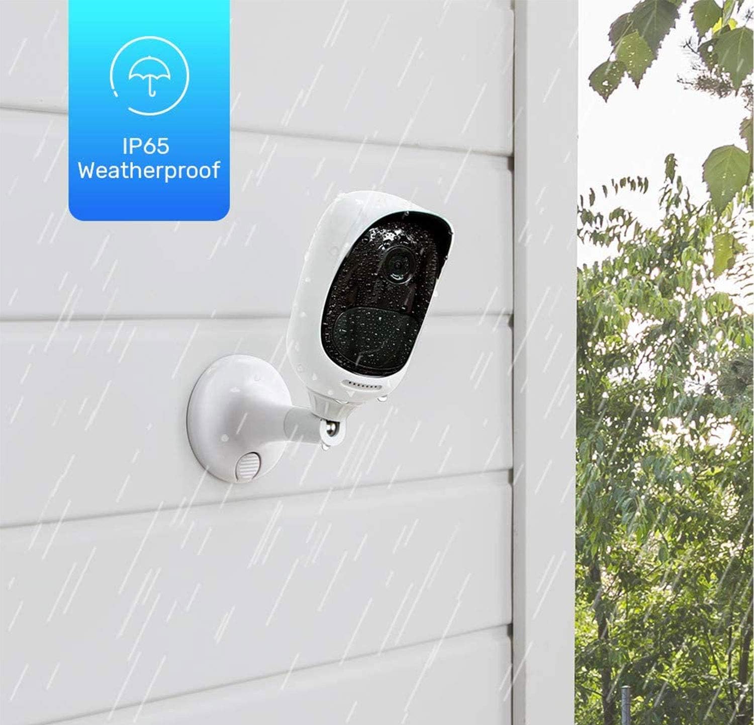 REOLINK Outdoor Security Camera System – Wireless, Rechargeable Battery, 1080P Video, Night Vision, Motion Detection, 2-Way Talk, Waterproof, Support Cloud Storage | Argus 2+Solar Panel