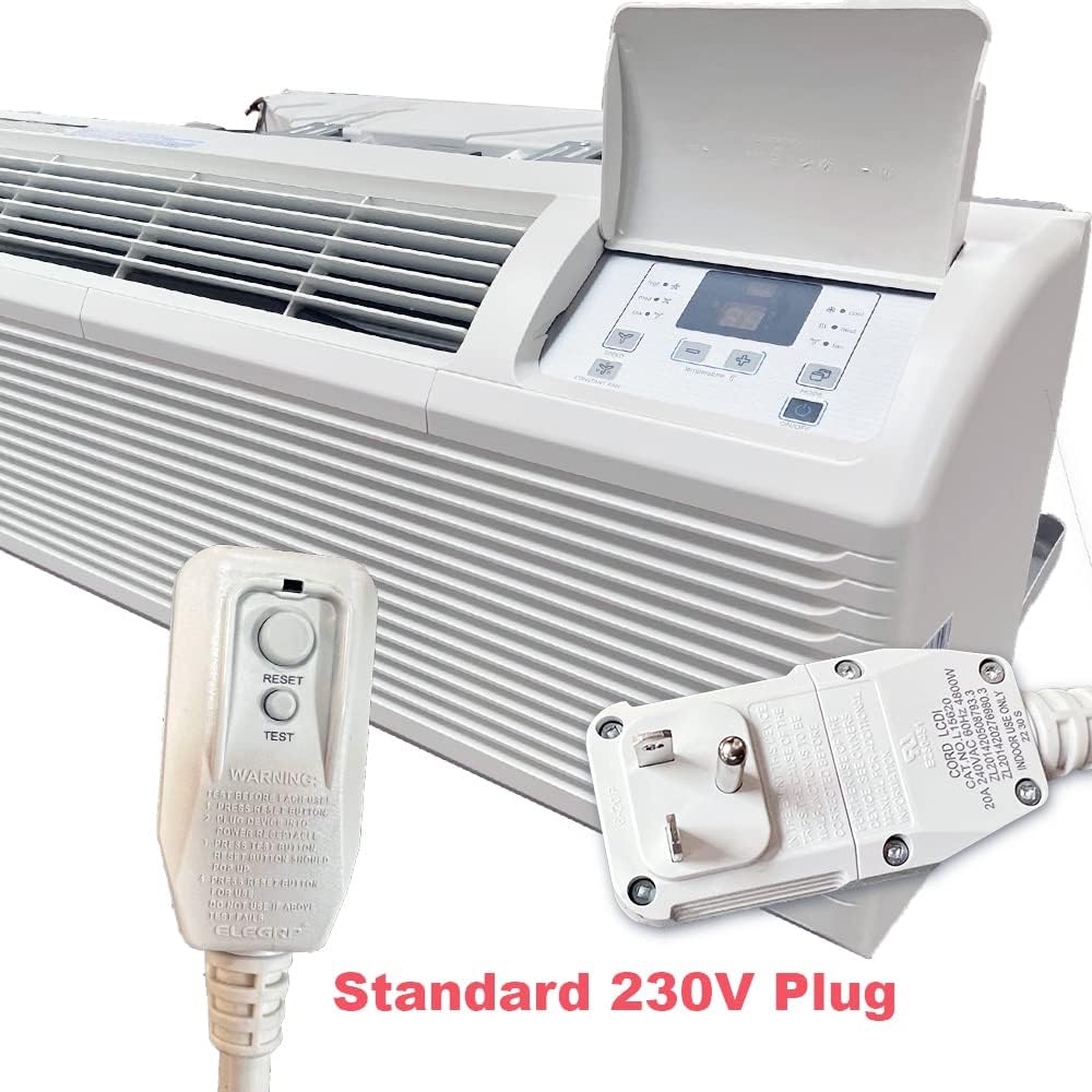 9,000 BTU PTAC Packaged Terminal Air Conditioner With Heat Pump PTHP Unit Heating And Cooling With Electric Cord