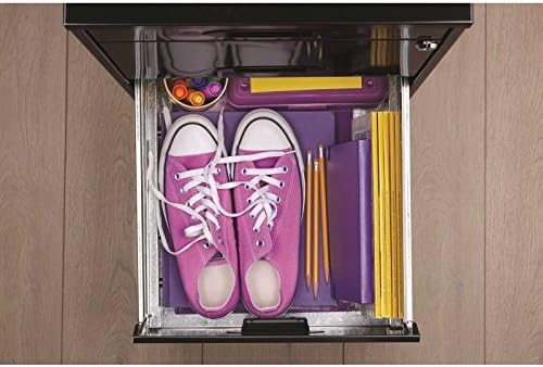 Space Solutions 3 Drawer Metal File Cabinet with Pencil Drawer Black