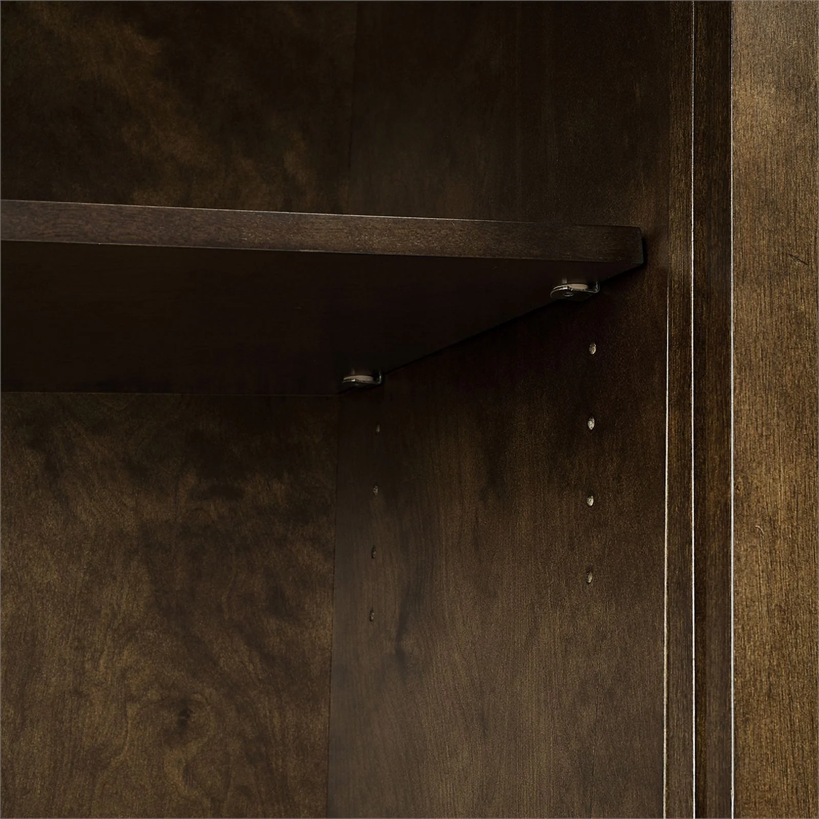 Crosley Furniture Asher Modern Particle Board Wood Sideboard in Dark Brown