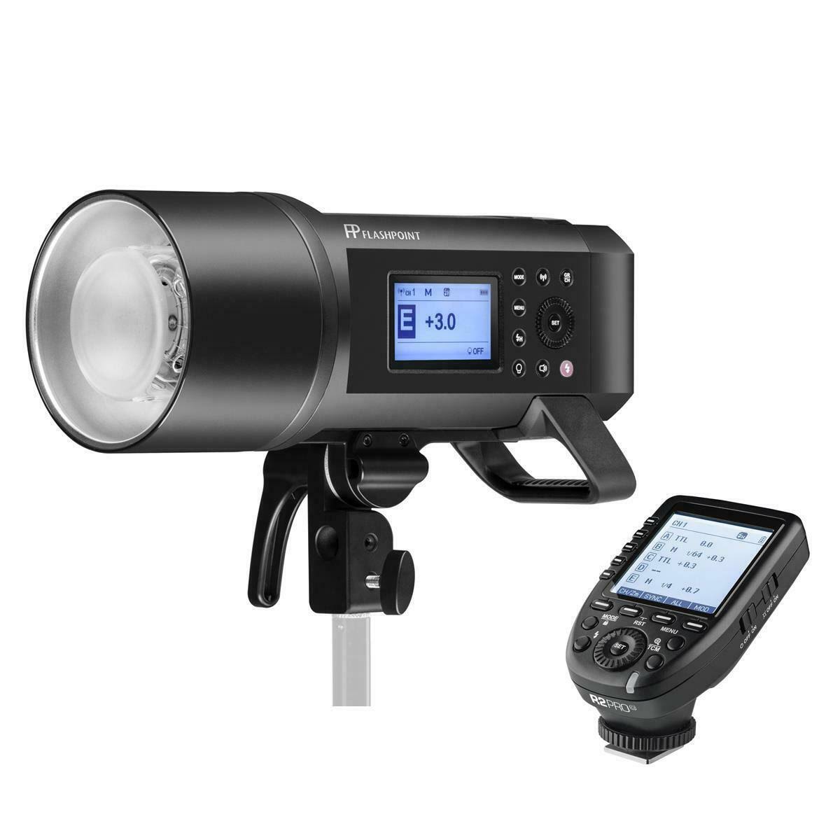 Flashpoint XPLOR 600PRO HSS Battery-Powered Monolight with Built-in R2 2.4GHz Radio Remote System R2 Pro Transmitter for Panason