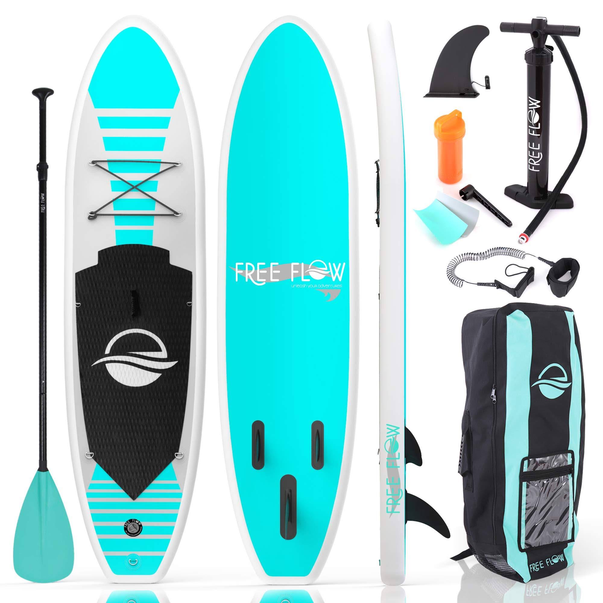 Serenelife Free Flow Inflatable Sup Stand Up Water Paddle-Board