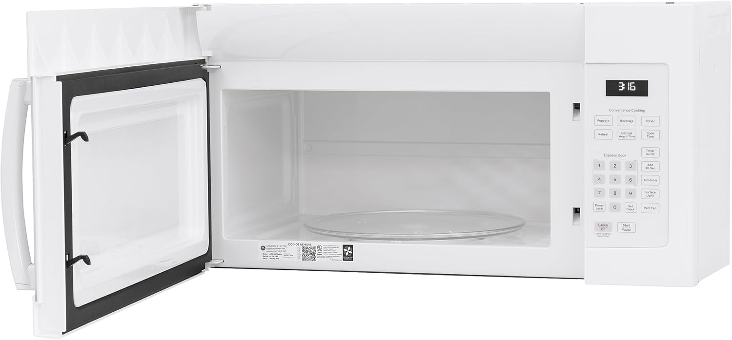 GE JVM3160DFWW 1.6 Cu. Ft. Over-the-Range Microwave Oven