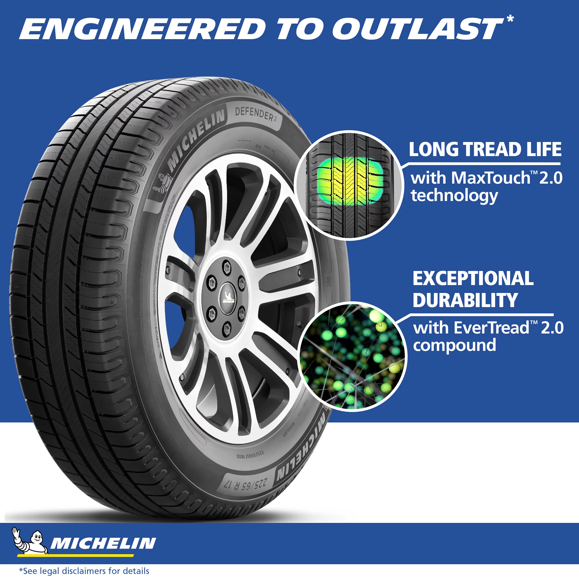 Michelin Defender2 All-Season 235/55R20 102H Tire