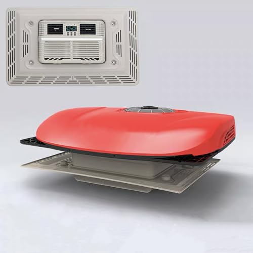 NEKPOKKA Universal 12V Electric Air Conditioner Large Vehicle Silent Roof Air Conditioner Unit for Trailers, Trucks, Campers, Buses, RV Air Conditioner 12 volt DC Air Conditioner 9000btu