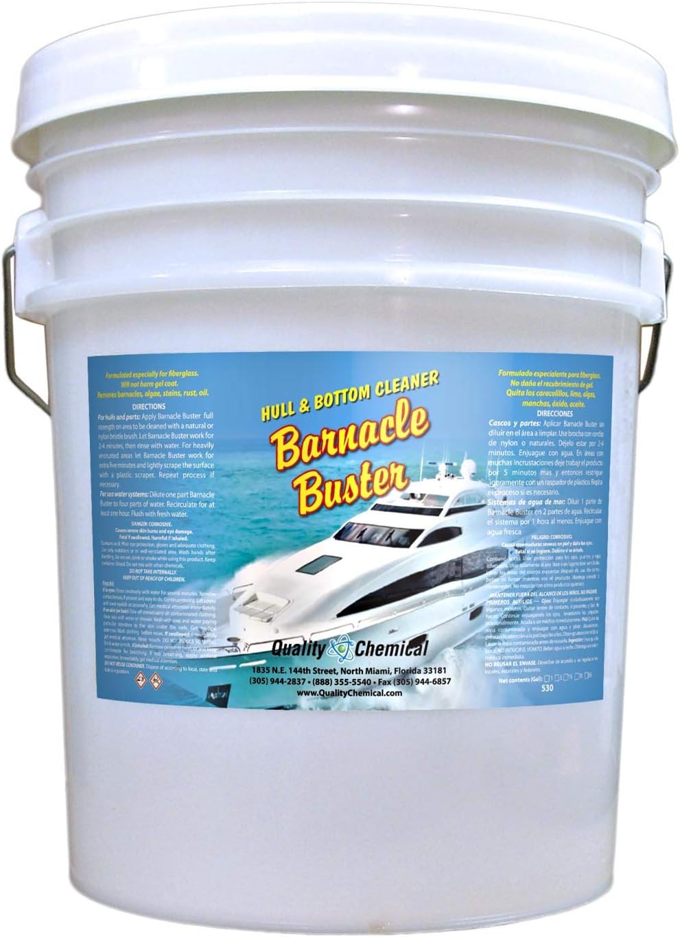 Quality Chemical Barnacle Buster Hull Cleaner for Boats - On/Off Boat Hull Cleaner - Boat Bottom - Star Cleaning Performance - 640 oz (Pack of 1)