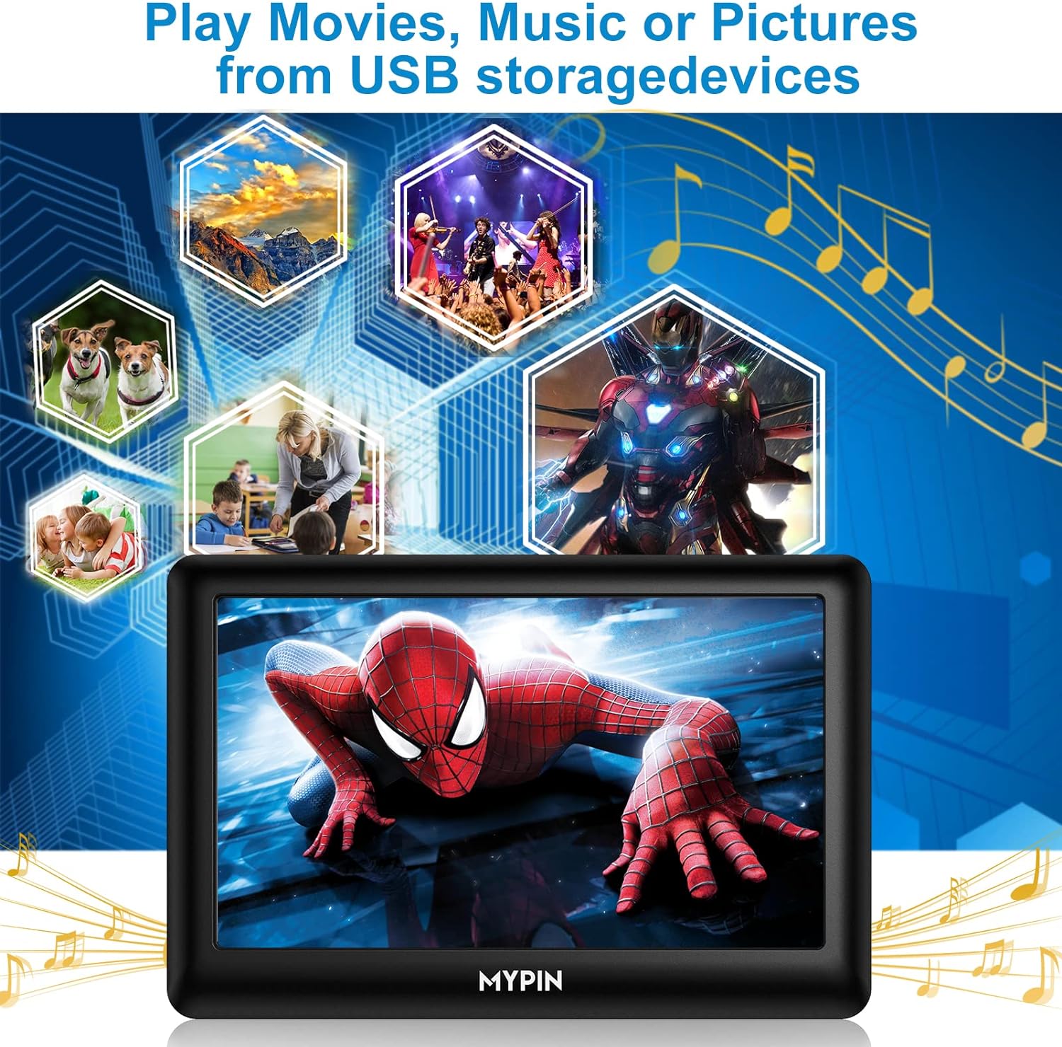 Video to Digital Converter, 4.3" AV Video Capture Box/Video Player, Record Video from VHS, HI8, Camcorder, Set Top Box or Any Source, Analog Video to Digital Converter, Built-in Stereo Speakers Mic-in
