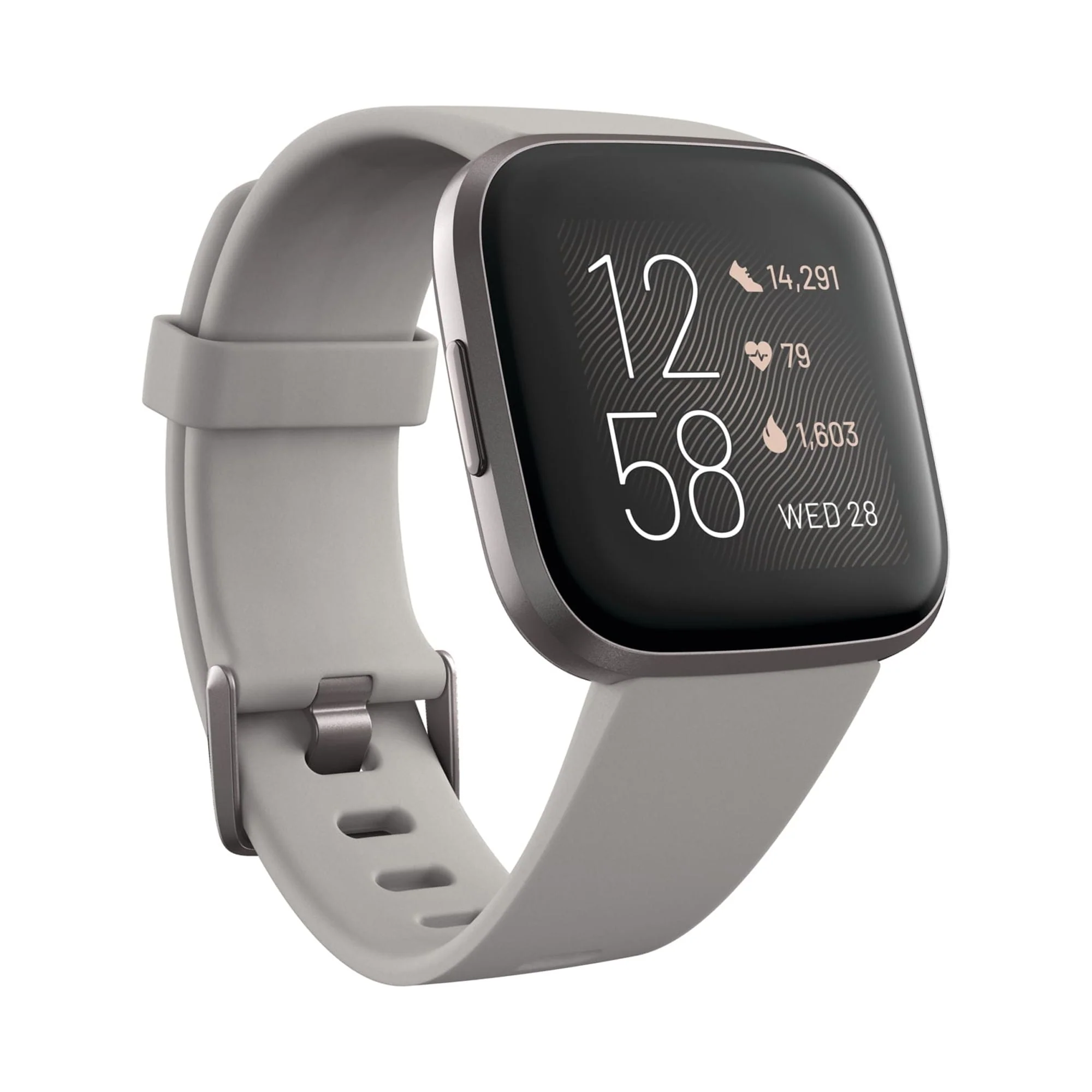 Fitbit Versa 2 Health & Fitness Smartwatch - Black/Carbon Aluminum