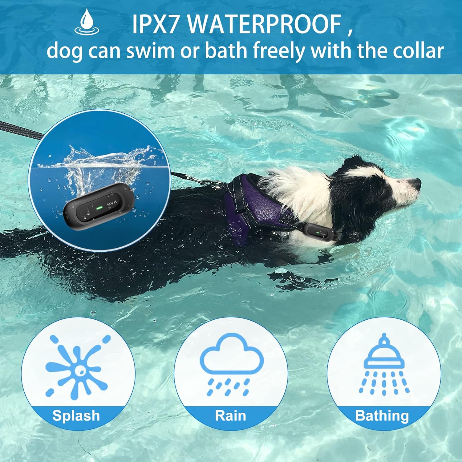 NVK Shock Collars for Dogs with Remote - Rechargeable Dog Training Collar for Large Medium Small Dogs with 3 Modes, Beep, Vibration and Shock, Waterproof, 1600Ft Remote Range,Adjustable Shock Levels Pack of 2