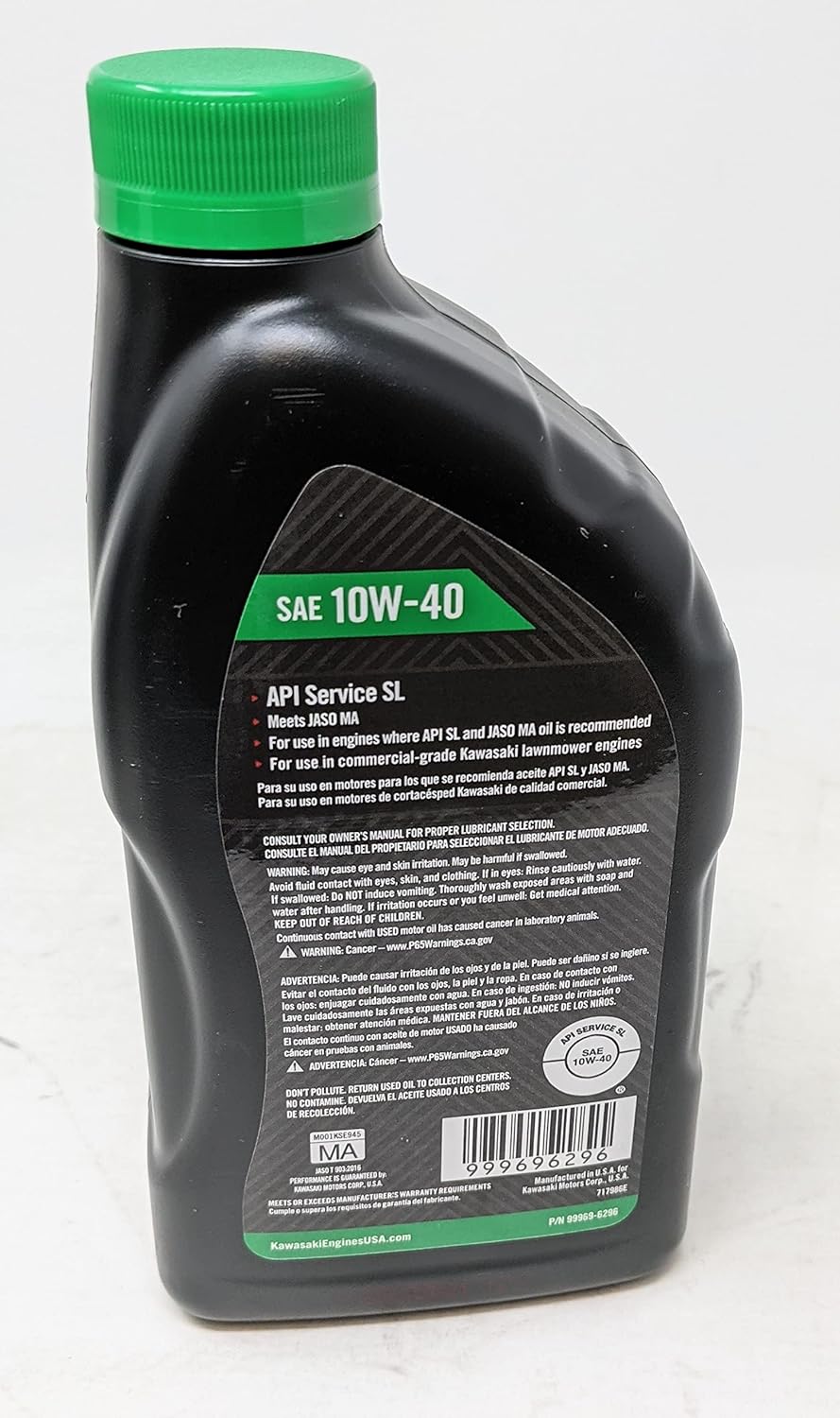 Pack of 5 Kawasaki 99969-6296 Genuine OEM K-Tech SAE 10W-40 4-Cycle Engine Oil Pack of 2