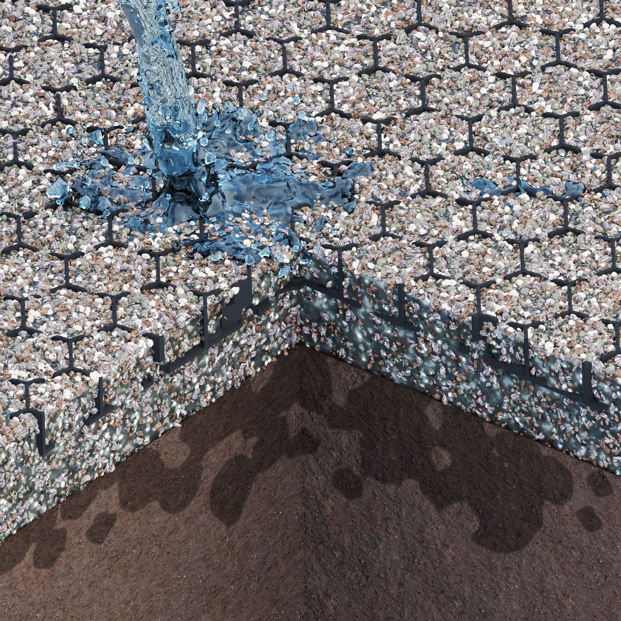 Standartpark - HEXpave Grid - 1x22 Depth Permeable Paver System - 27,000 lbs Load Class - DIY Patio, Walkway, Shed Base, Light V