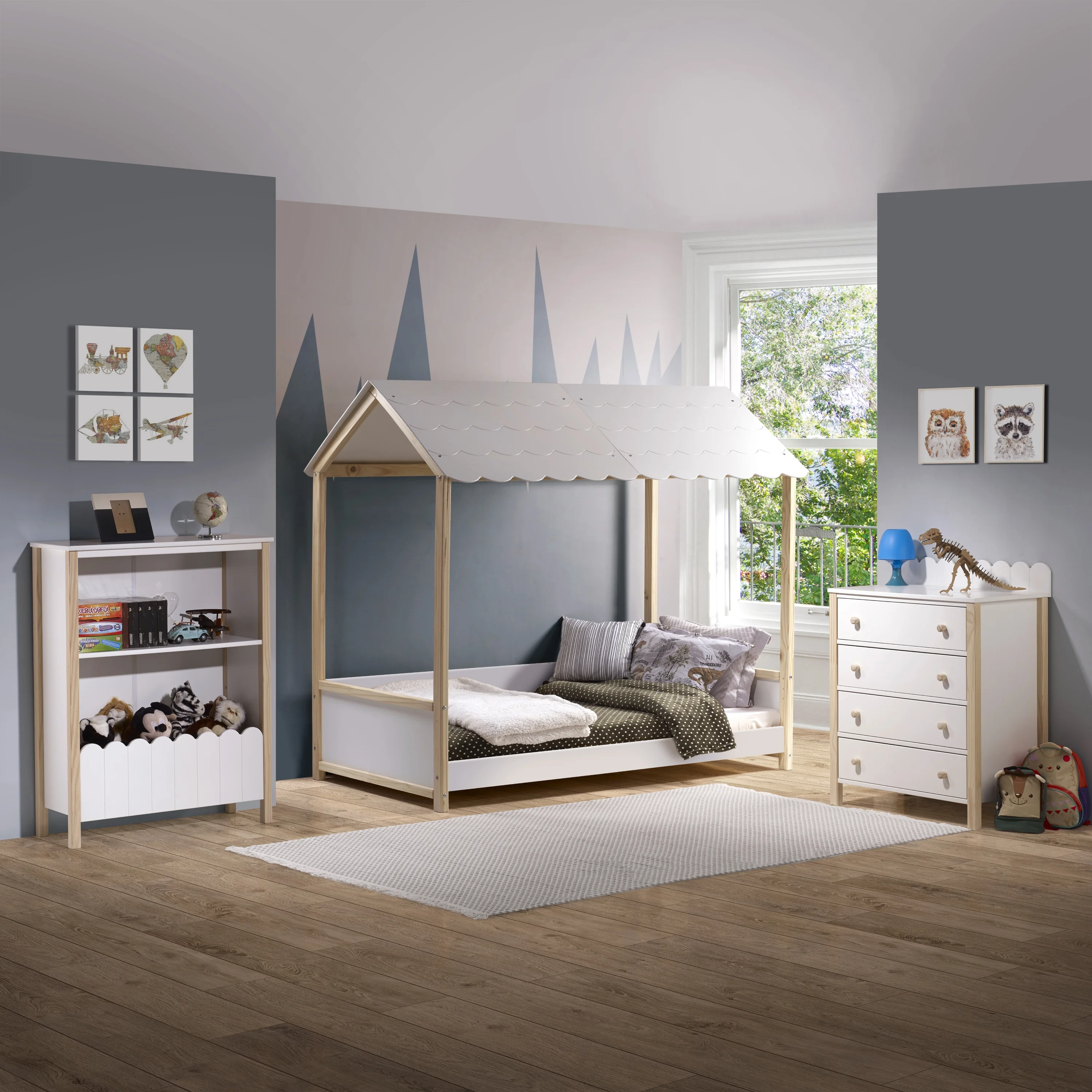 Powell Allyson Kid's Bed, Twin, White