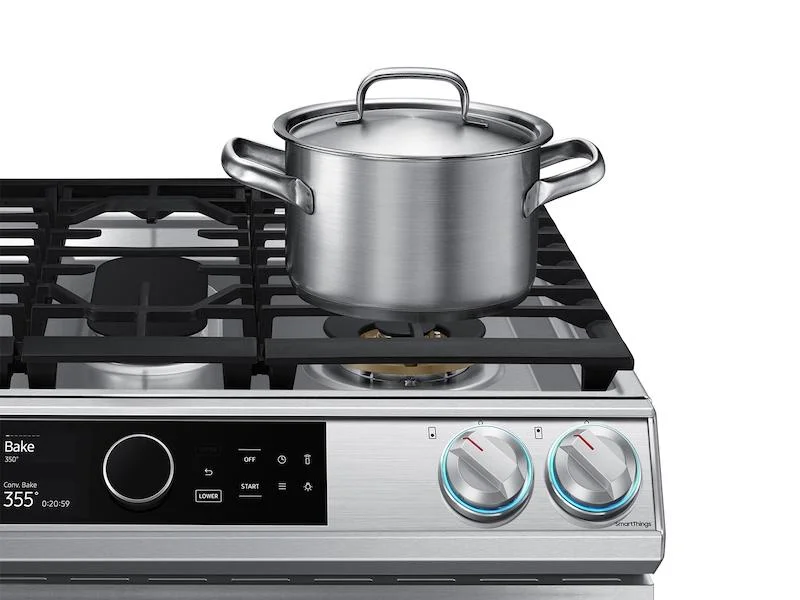 Samsung Ny63t8751s 30" Wide 6.3 Cu. Ft. Slide-In Dual Fuel Range - Stainless Steel