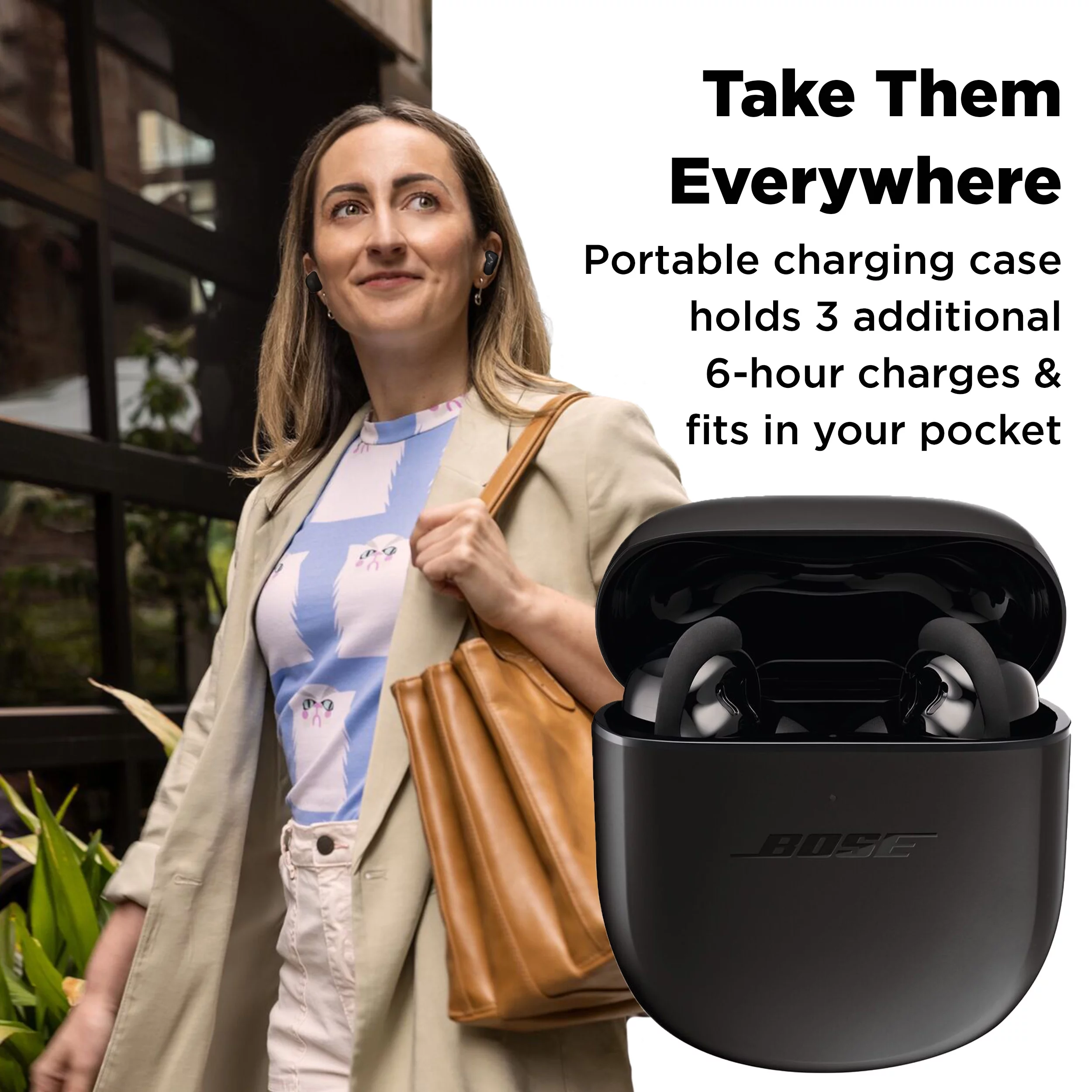 Bose QuietComfort Earbuds II, Noise Cancelling True Wireless Bluetooth Headphones, Black