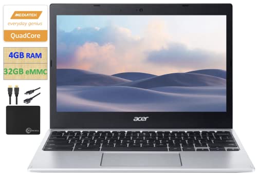 acer Chromebook 2024 Newest Spin 2-in-1 Convertible Laptop, 8-Core MediaTek MT8183C Processor, 11.6" HD IPS Touchscreen, 4GB RAM, Long Battery, Chrome OS+MarxsolAccessory