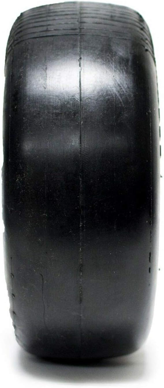 New 11x4.00-5 Flat Free High Density Smooth Tire on Wheel w/Grease fitting for Zero Turn Lawn Mower Garden Tractor, Centered hub 3"-4"-5", Bore ID 3/4", 11x4-5, 11/4-5 (2)