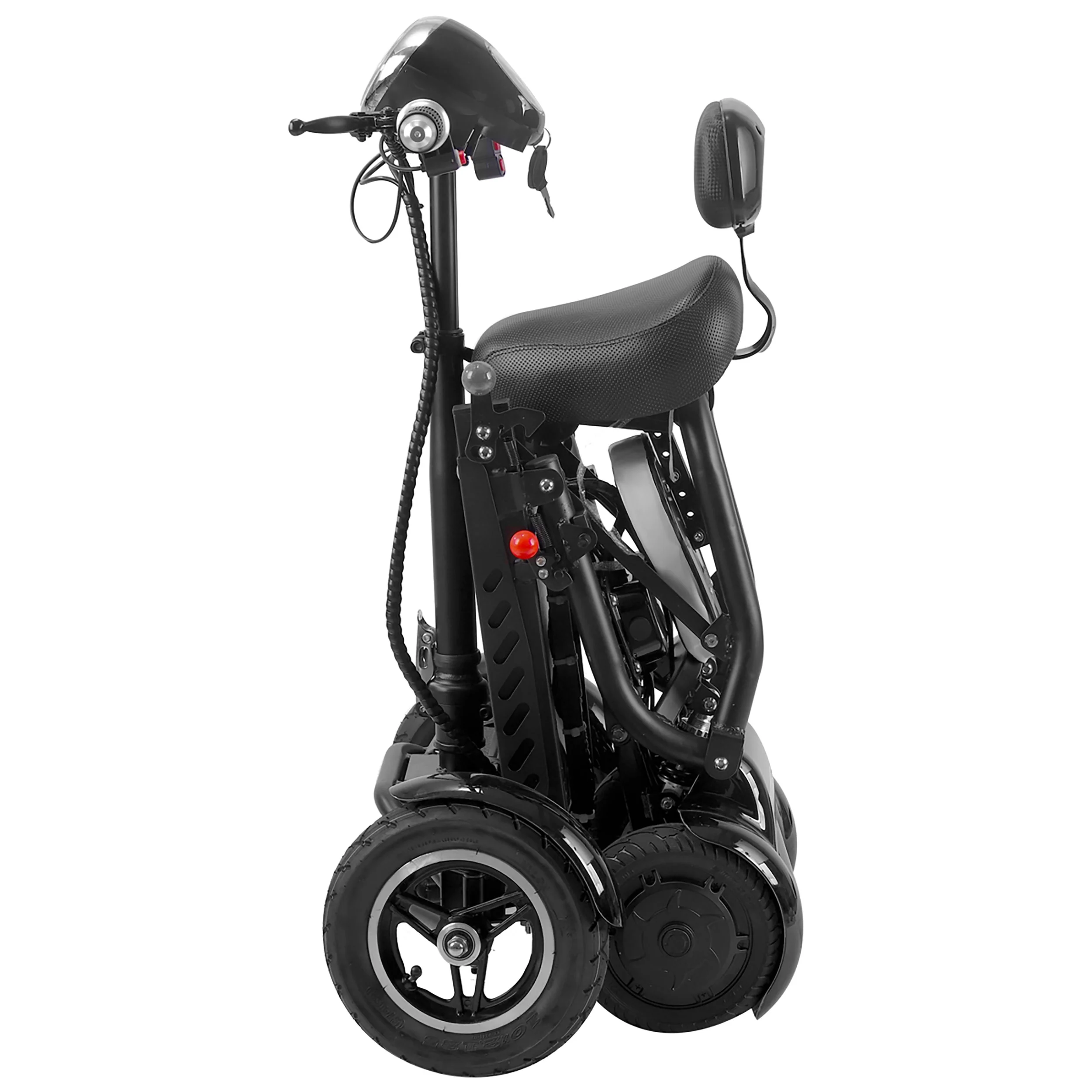 Bangeran Electric Mobility Scooter, 4 Wheel Foldable Portable, Up to 12 Miles - Blue