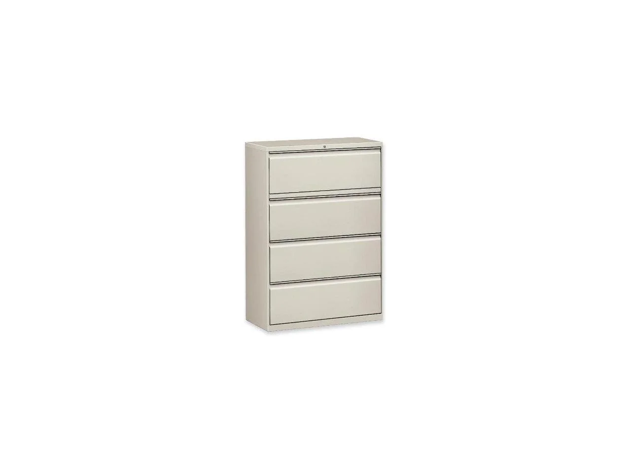 Lorell Lateral File 4-Drawer 42"x18-5/8"x52-1/2" Lt Gray 60436