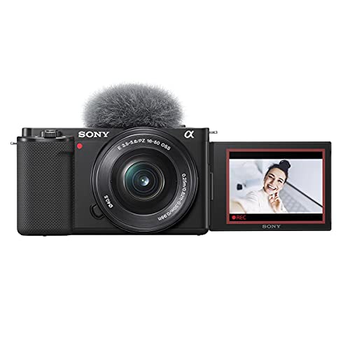 Sony ZV-E10 Mirrorless Interchangeable Lens Vlogging Camera with 16-50mm Lens, Black - Bundle with E 55-210mm f/4.5-6.3 OSS High Definition Telephoto Lens