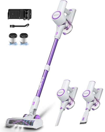 FABULETTA Cordless Vacuum Cleaner for Home, 30Kpa Stick Vacuum with 45Min Detachable Battery, 400W Brushless Motor, 6 in 1 Lightweight Vacuum for Hardwood Floors and Carpet Pet Hair Car