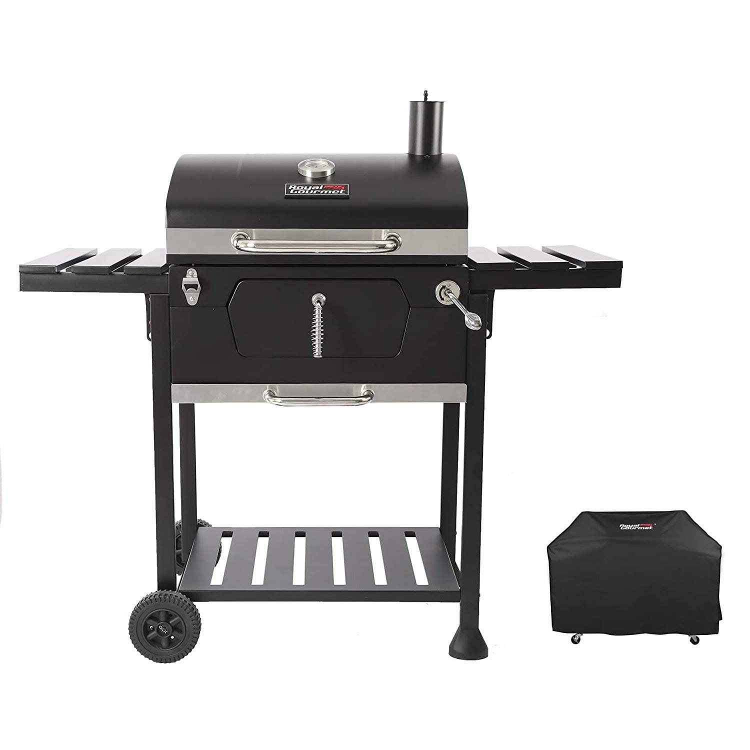 Royal Gourmet CD1824EC 24-inch Charcoal BBQ Grill with Cover, Black - Megean