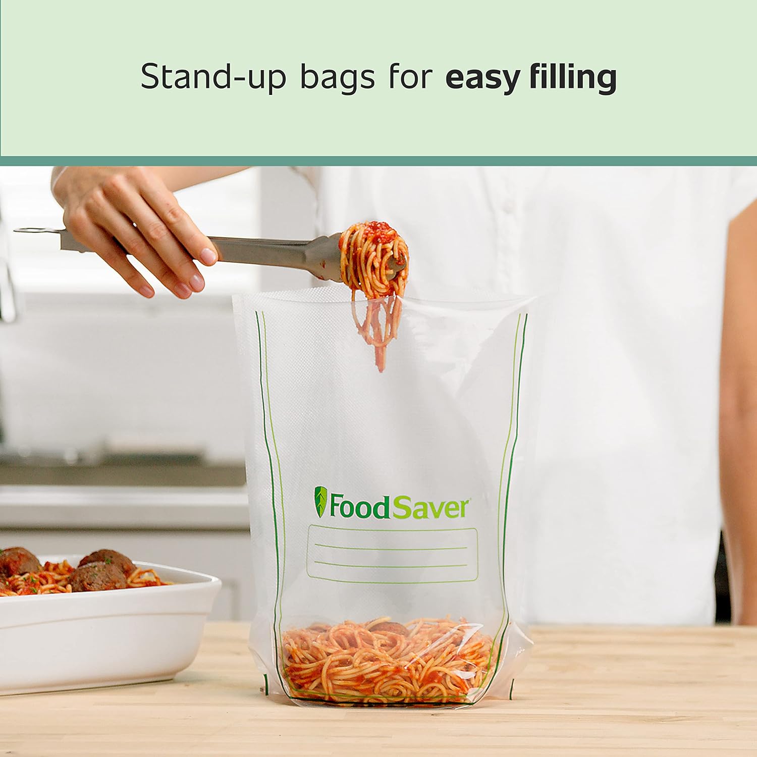 FoodSaver Space-Saving Vacuum Sealer Bundle with Bags and Roll