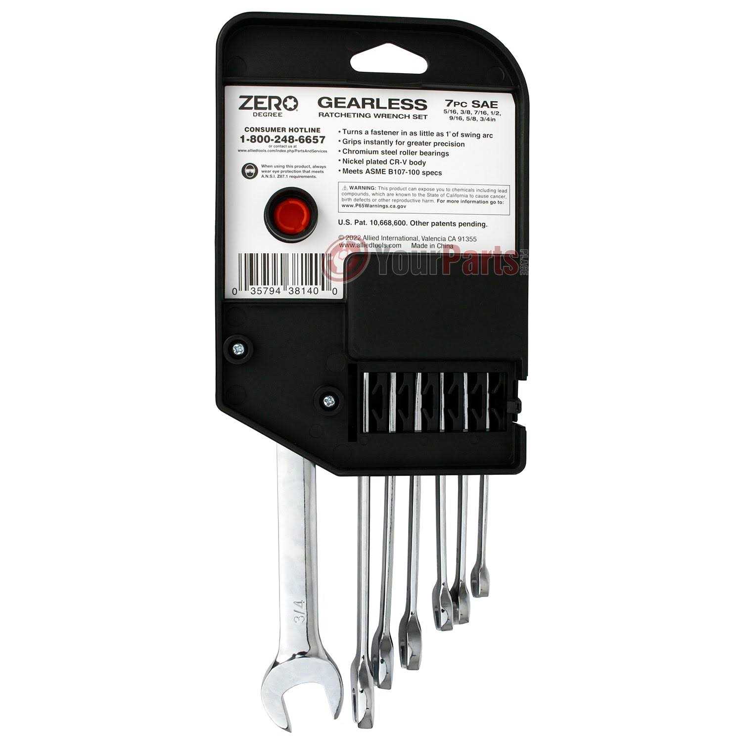 Zero Degree Gearless Ratcheting Wrench Set - Shop Hardware Tools Online Store