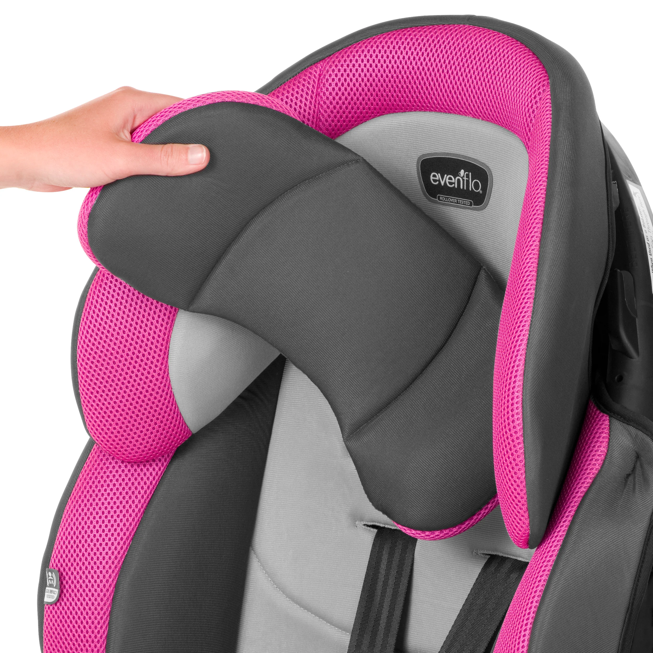 Evenflo Chase Plus 2-in-1 Booster Car Seat (Geneva Pink)