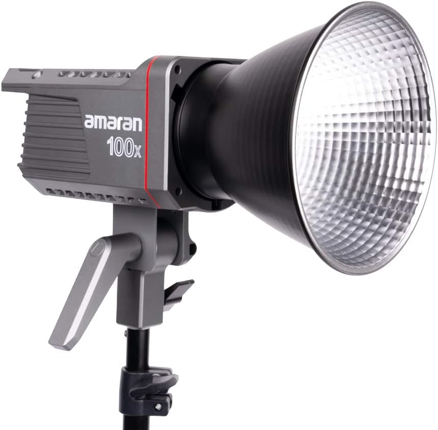 Amaran 100x Bi-Color LED Video Light, 100W 2700-6500k 34300lux@1m Bluetooth App Control 9 Built-in Lighting Effects DC/AC Power Supply, Made by Aputure