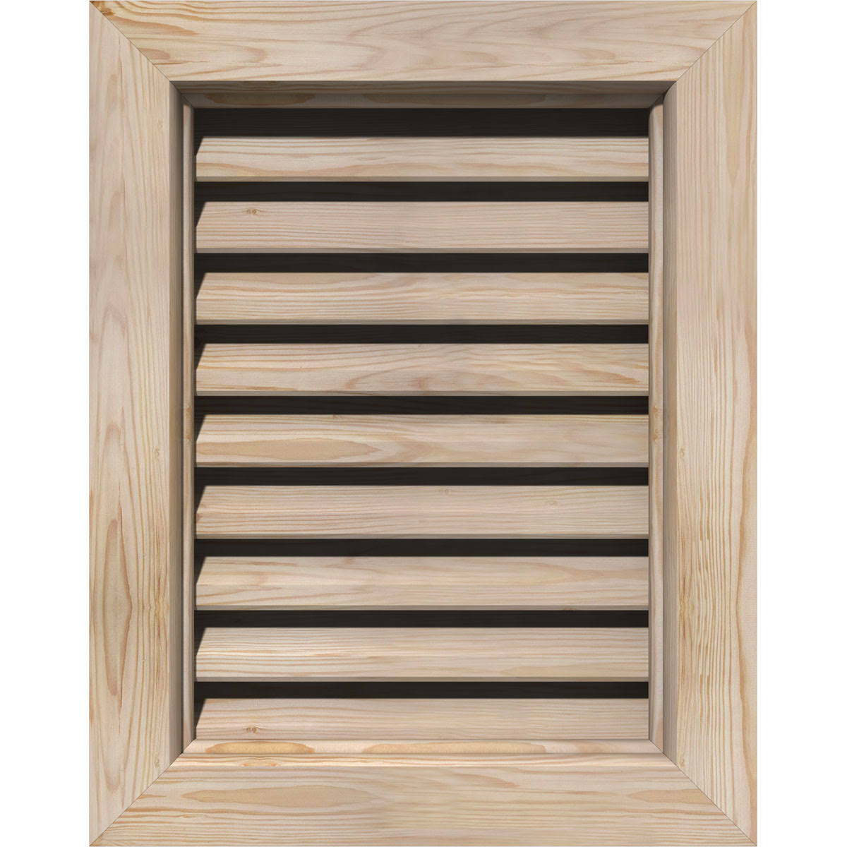 Ekena Millwork GVWVE36X3200SFPPI 36x22W x 32x22H Vertical Gable Vent (41x22W x 37x22H Frame Size): Primed, Functional, Smooth Pi