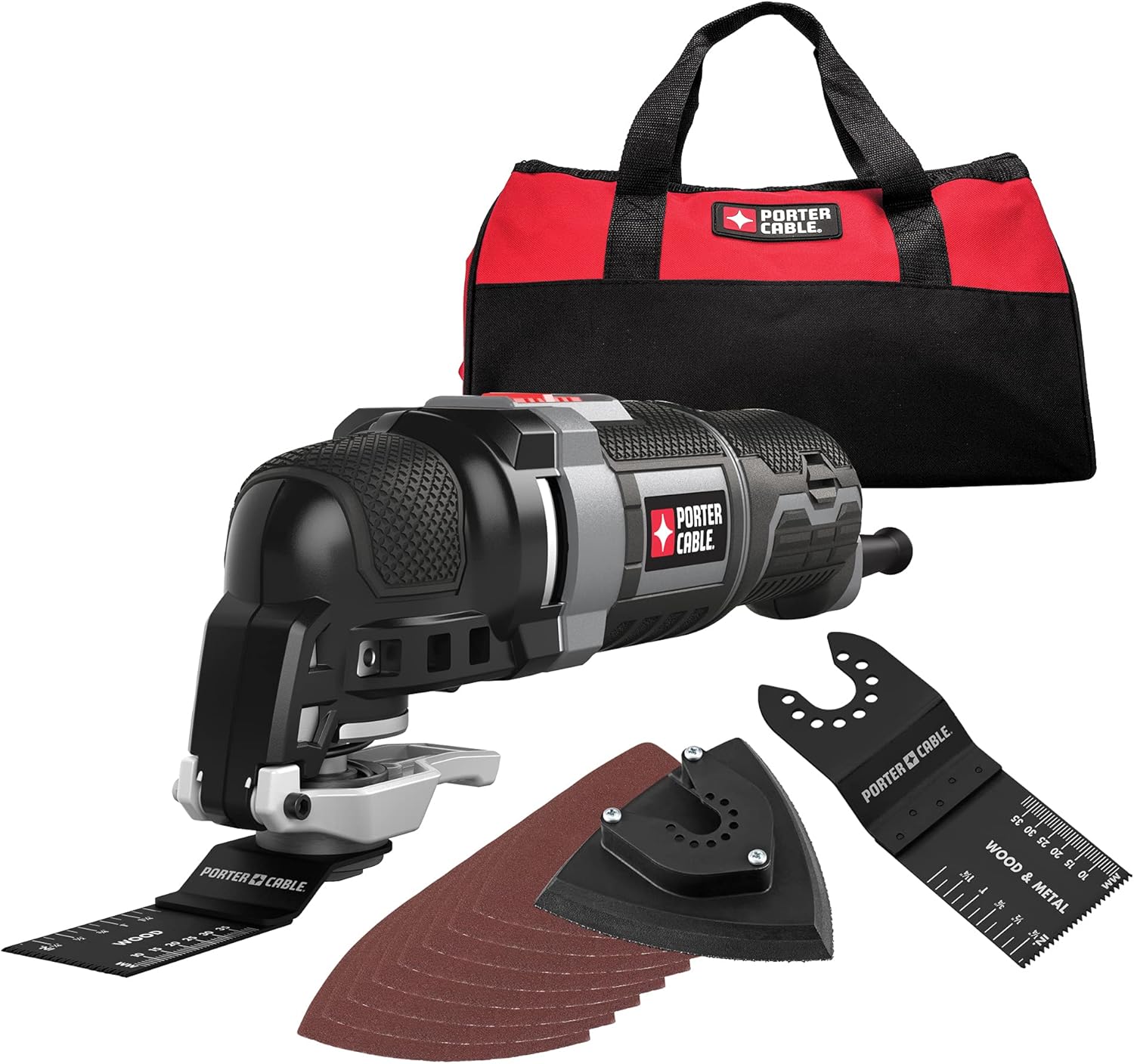 PORTER-CABLE Oscillating Multi-Tool Kit, 3.0-Amp, 11-Piece, Corded (PCE606K)