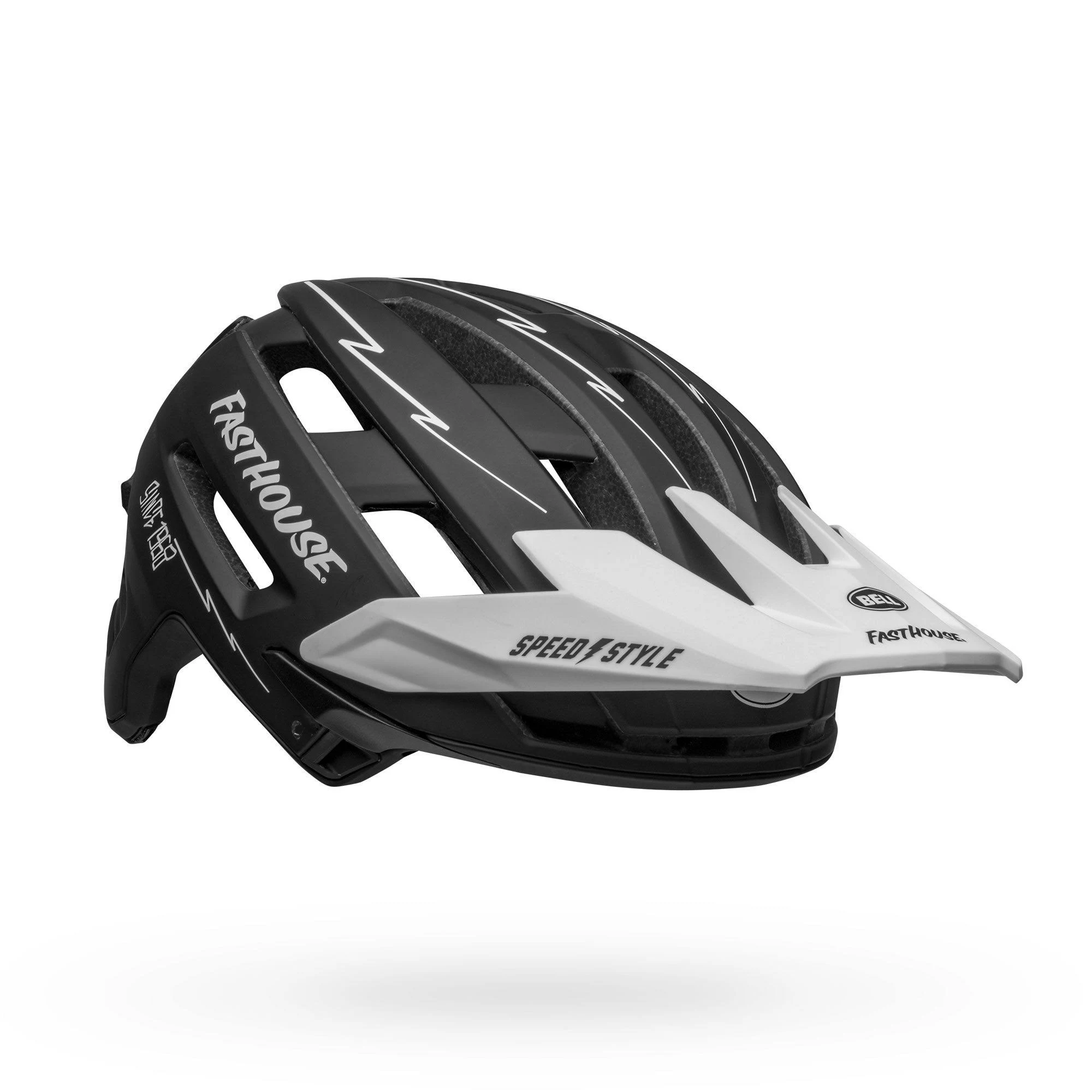 Bell Super Air R MIPS Helmet Medium Matte Black/White Fasthouse