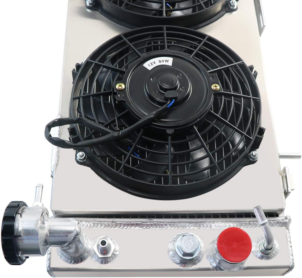 HonorPower Aluminum Radiator for 1991-2001 Jeep Cherokee Comanche XJ 91-01 92 93 94 95 96 97 98 99 00 AT MT (3 Row Core Radiator + Fan w/Shroud & Relay)