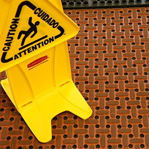 Rubber-Cal Paw-Grip Red 34 in. x 7 ft. Nitrile Non-Slip Rubber Mat