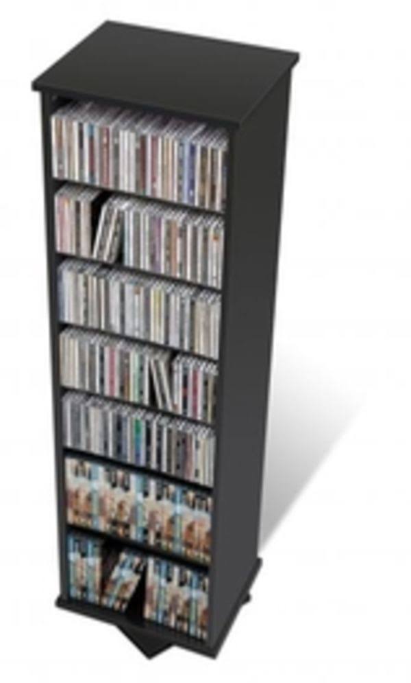 Prepac Two-Sided Spinning Tower Storage Cabinet, Black
