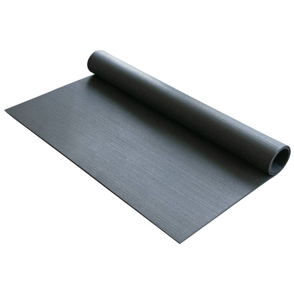 Rubber-Cal Anti-Vibration Washing Machine Mat - 3/8x22 x 4ft Wide x 4ft Long - Black Rubber Floor Protector - Megean