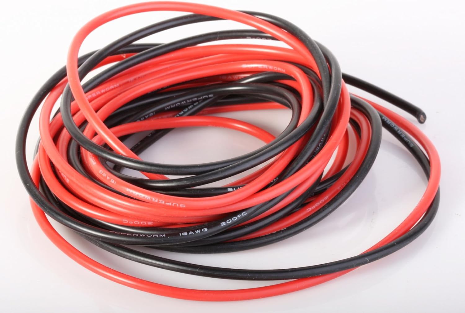 8 Gauge Silicone Wire 50 feet Super Flexible Silicone Wire 8 AWG SUPERWORM Pack of 2