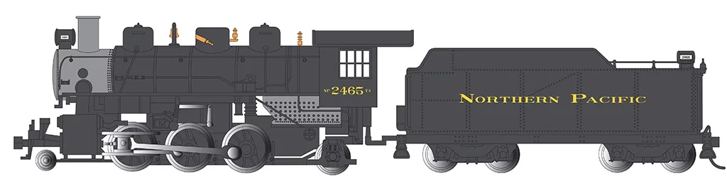 Bachmann 51507 HO Northern Pacific 2-6-2 Prairie Steam Locomotive #2465 - Curated Treasures Market