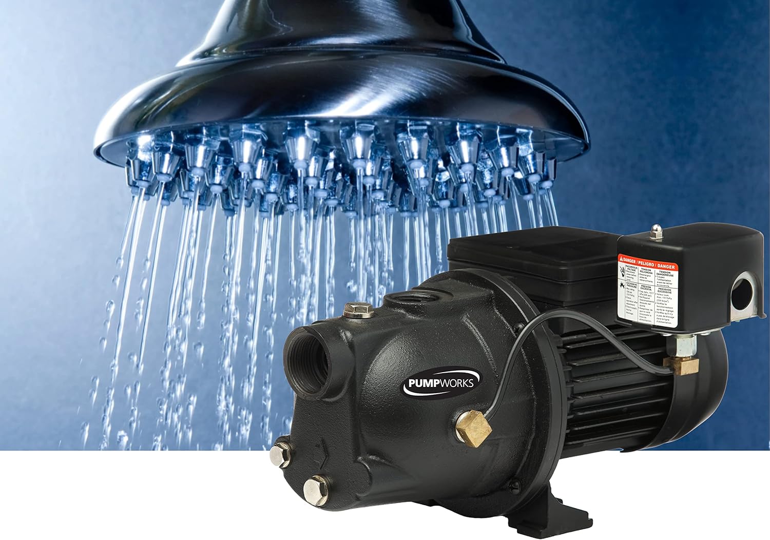 Red Lion PWJET50 Cast Iron Shallow Well Jet Pump Wells up to 25 Feet , Black , 0.5 HP - 97080501