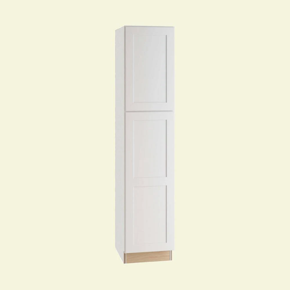 Home Decorators Collection Newport Assembled 18 x 84 x 21 in. Plywood Shaker Vanity Linen Cabinet Right Soft Close in Painted Pa