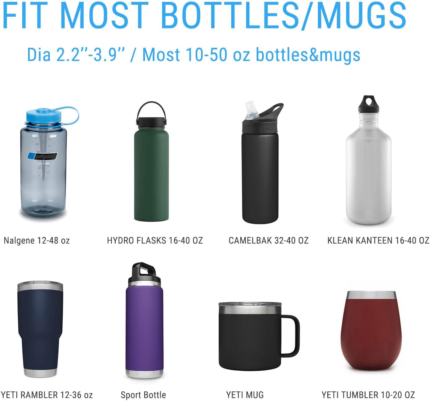 Big Cup Holder Expander for Car, Expandable Automotive Cup Organizer with Phone Stand, Adjustable Cupholder Compatible with Hydro Flasks Nalgenes Yeti Klean Kanteens Camelbak Bottles Mugs