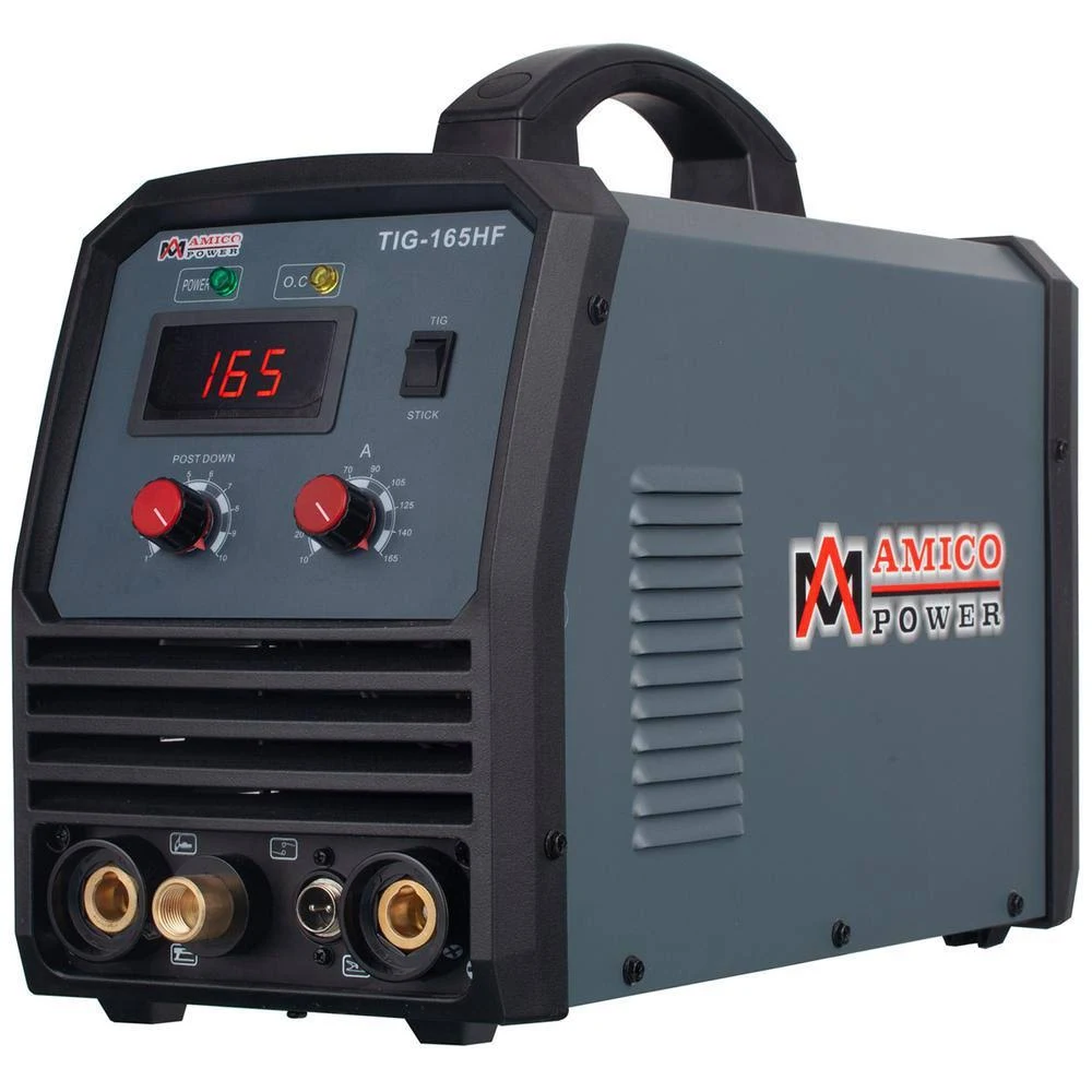 Amico Power 160 Amp TIG Stick Arc DC Inverter Welder with 95-Volt to 260-Volt Wide Voltage Welding, 80% Duty Cycle