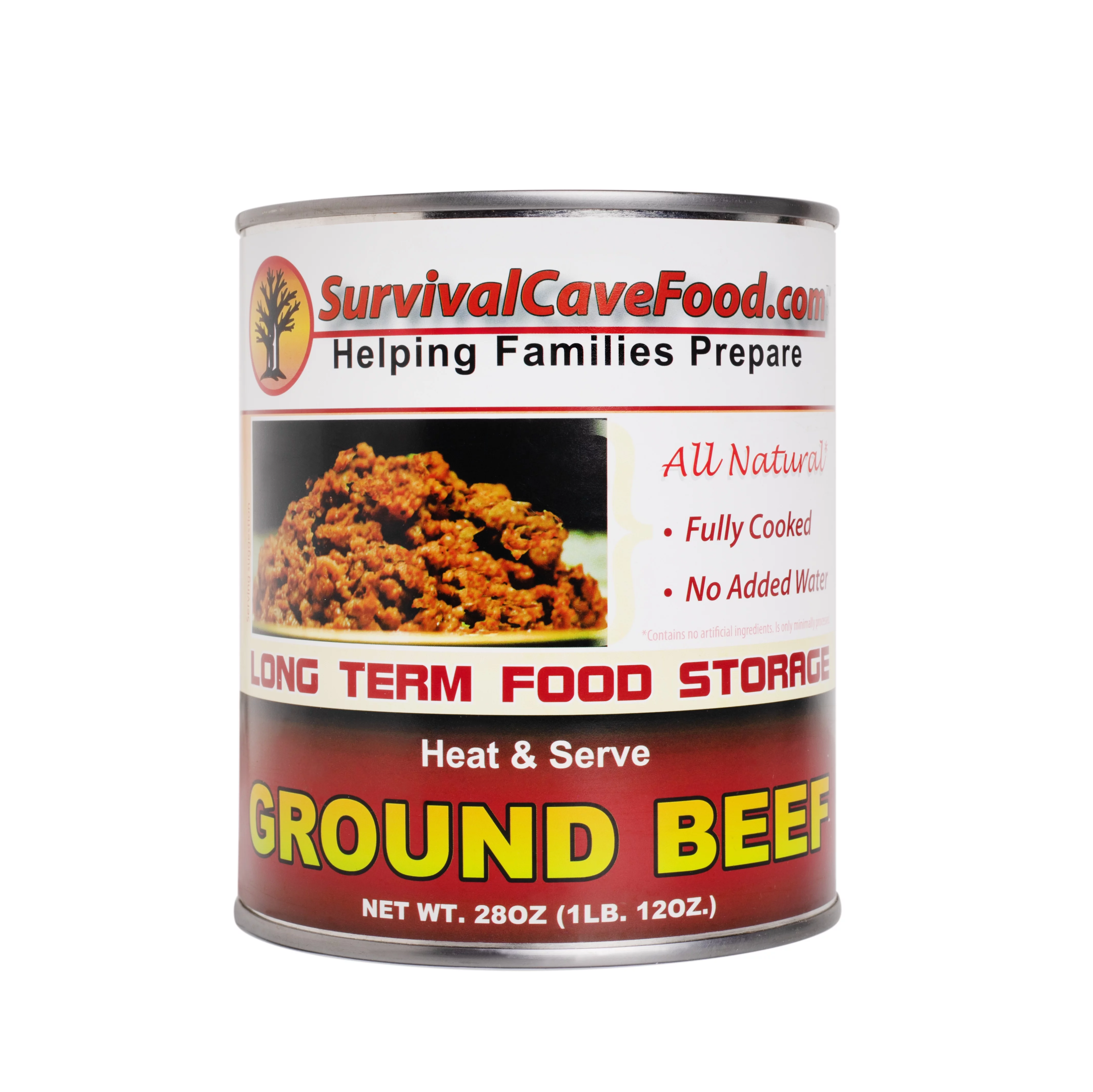 Survival Cave - Canned Ground Beef 28 oz- 12 cans