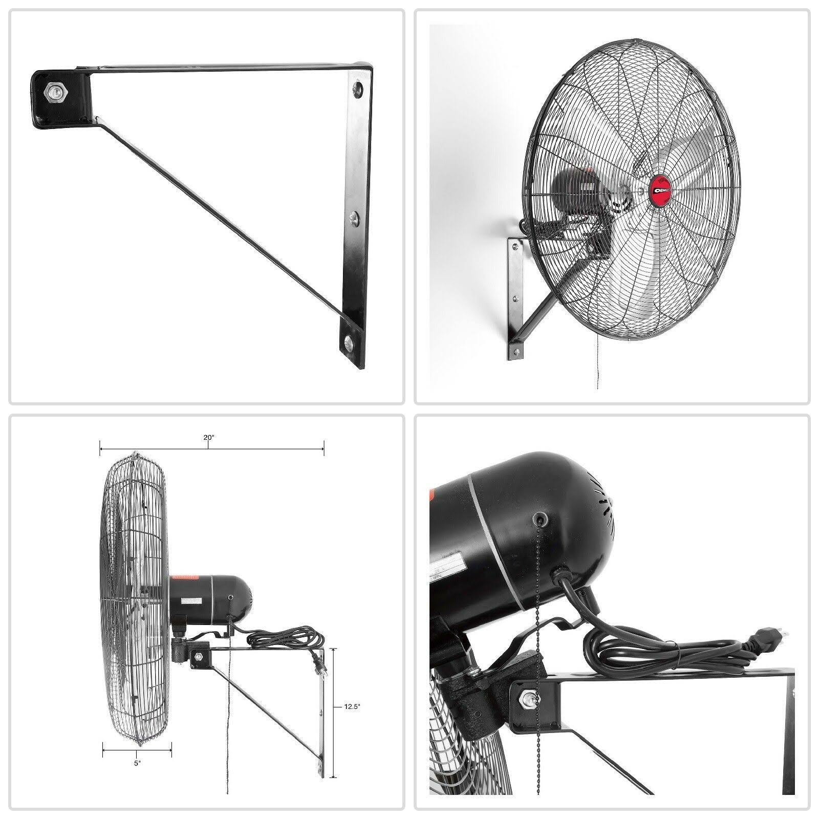 OEMTOOLS 24883 24 inch Oscillating Wall Mount Fan