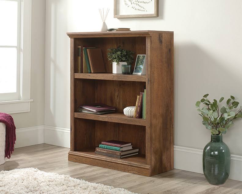 Sauder Miscellaneous Storage 3-Shelf Bookcase, Vintage Oak Finish